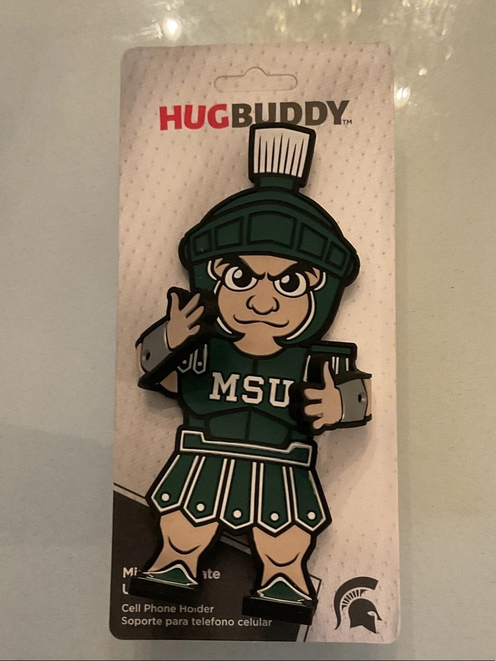 HugBuddy Michigan State Spartan phone holder Green Phone Holder NWT